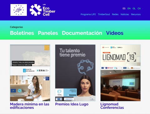 Accede a los vídeos asociados a LIFE EcoTimberCell